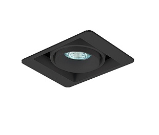 Встраиваемый светильник под сменную лампу LUMME DL18615/01WW-SQ Shiny black/Black
