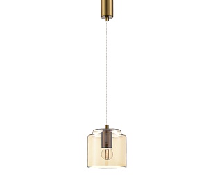 Подвес Eleganza, D150xH145 мм, 1хЕ27 40В, янтарный